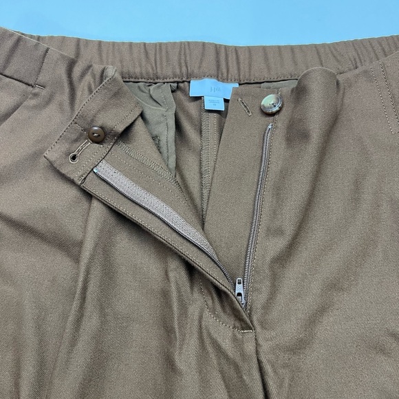 J Jill Pants Womens 14 Brown Wide Leg Pleated Pockets Office Career Work Casual - Picture 10 of 13